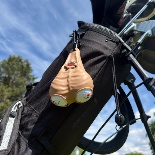 Golf Sack Golf Ball Holder and Dispenser - Silicone Caddy with Towel